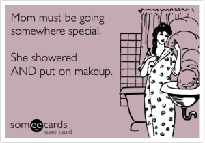 mom shower makeup