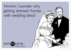 wedding dress stress